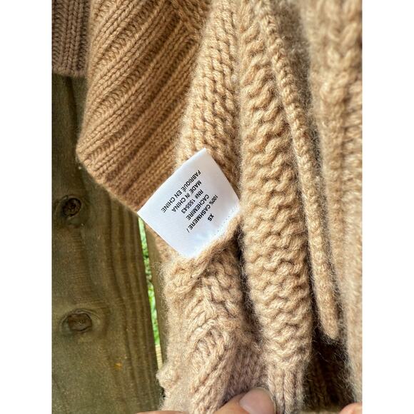 SABLYN CROPPED CASHMERE CARDIGAN — NEUTRAL BEIGE - Picture 3 of 6